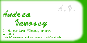 andrea vamossy business card