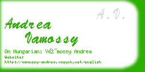 andrea vamossy business card